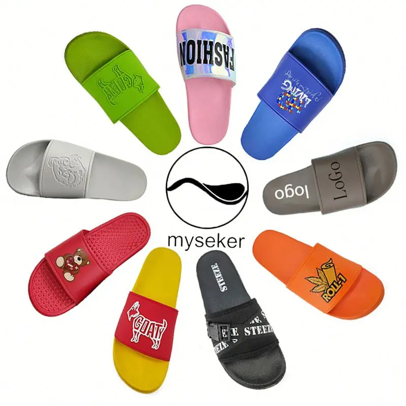 

Colorful Slides Custom Designer Slipper Slide Party Gift Slippers Mop Shoes African Print Cordory Hawaiian In Wholesale