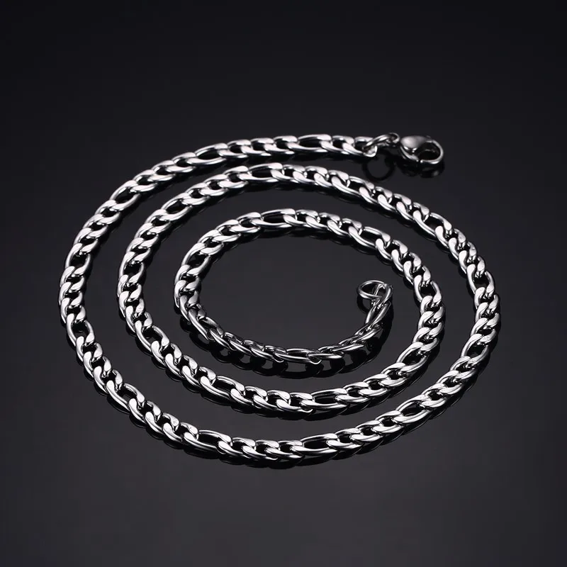 

4.5mm Stainless Steel Chain For Men Necklace, Silver, gold