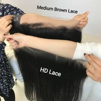

Cheap 100% Cuticle Aligned Virgin Hair transparent thin hd swiss lace13x4 Hd Film Lace Frontal Closure