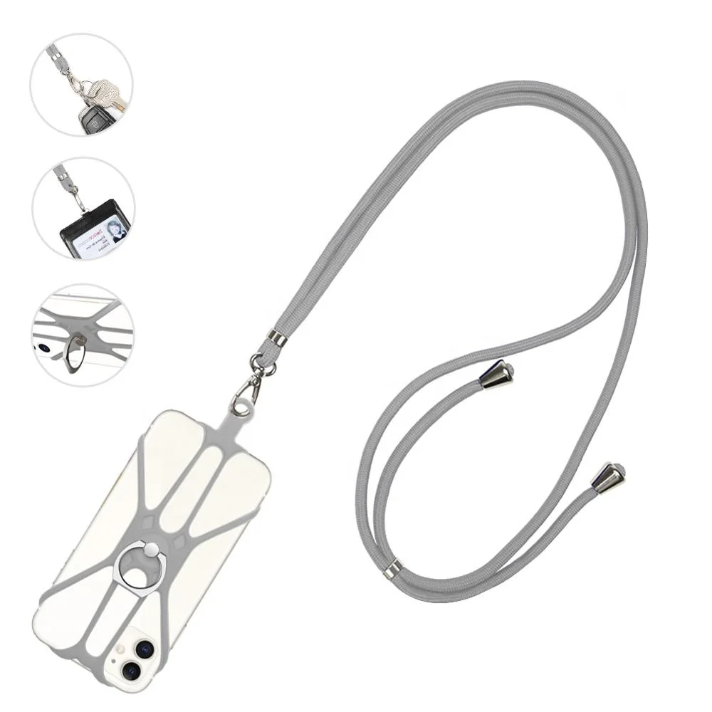 

New design Adjustable Neck Lanyard Strap , Wholesale Smart Phone Lanyards Silicone Lanyard Phone Case for iPhone 9/X/11