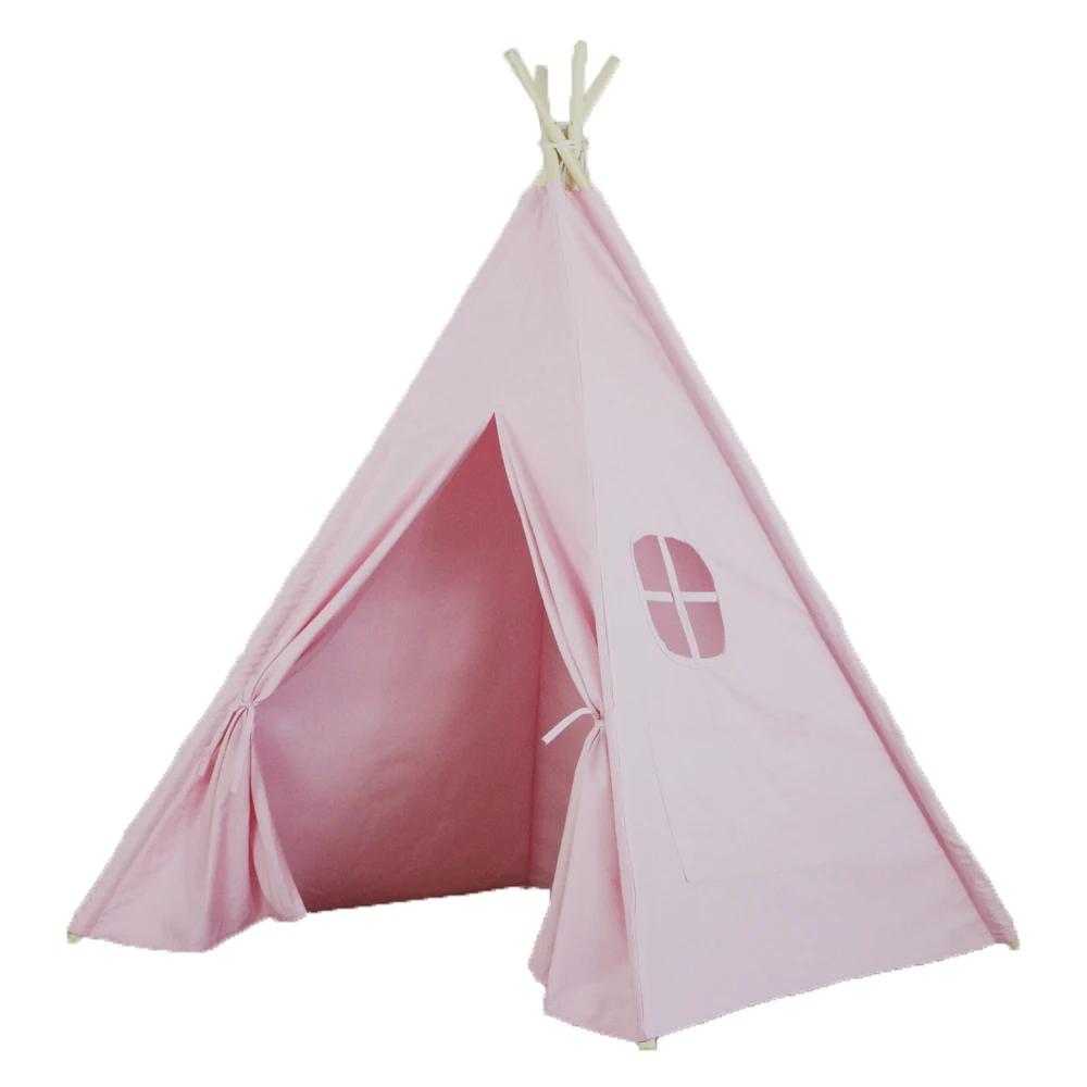 

Newbility 120*120*145cm tipi triangle tent kids x frame party teepee tent for kids, Customizable