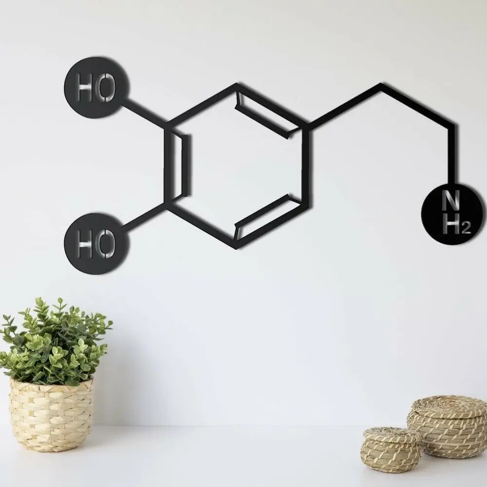 

Metal Wall Art Metal Wall Decor, Molecule Art, Office Decoration, Black