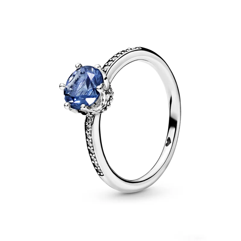 

Hot Sale New Product 100% 925 Sterling Silver Rings Clear CZ Circle Round Lucky Rings For Women Birthday Fashion Jewelry Gift