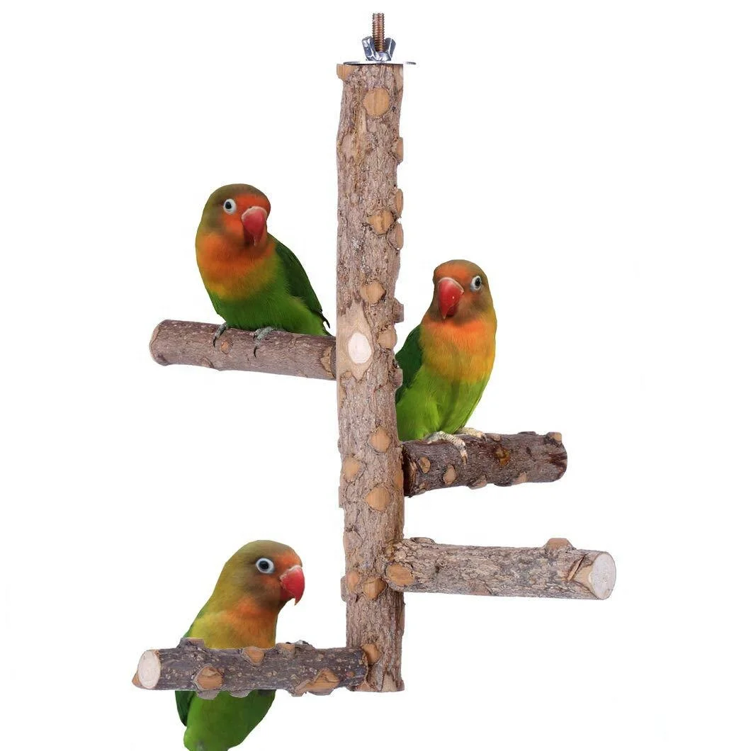 

Wood Parrots Playstand Play Stand Toys Playground Accessories Bird Perch, Customized color