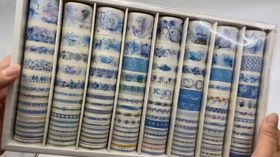 120 Rolls Washi Tape Vs Masking Tape Cinta Washi Tape With 5 Sizes 5/8