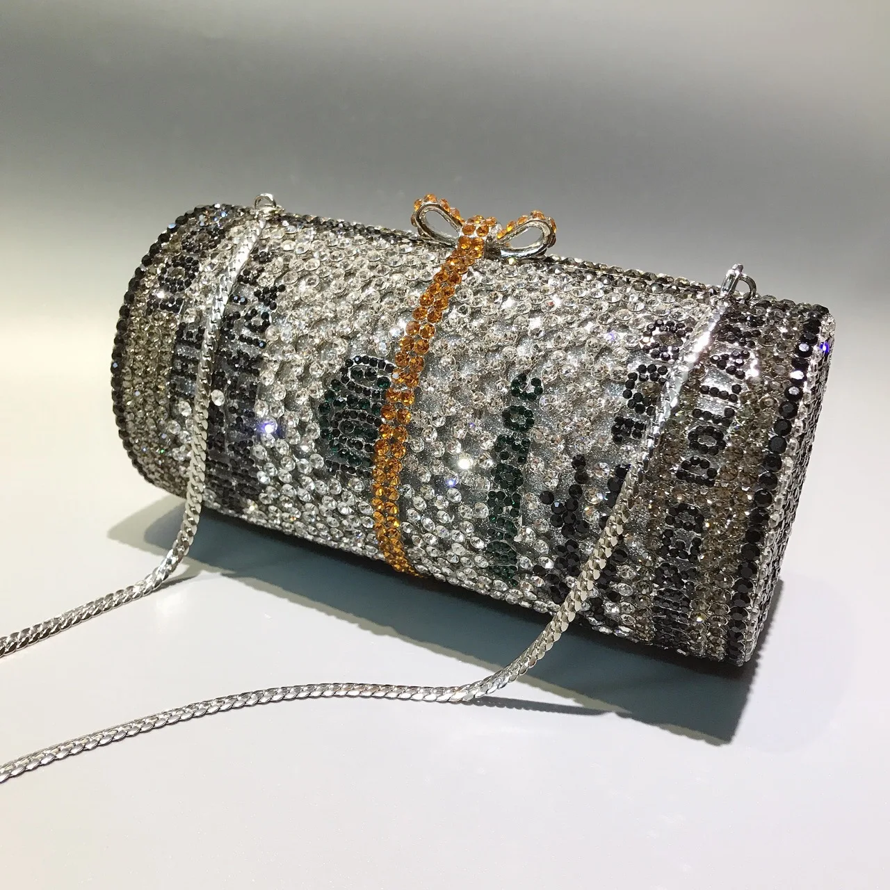 New Roll Rhinestone Bling Cash Money Stack Clutch Buy Money Stack