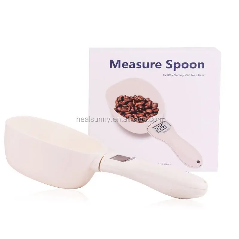 

Feeding Spoon Clip Cat Dog Food Feeding Scoop, Simple Pet Food Measuring Scoop Digital Scale Spoon