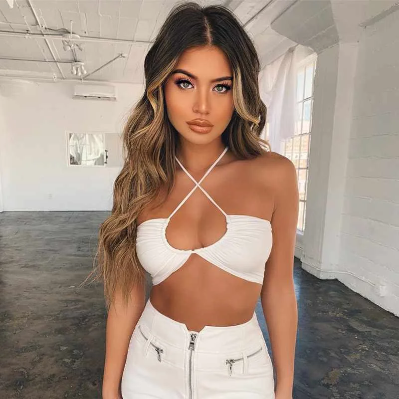 

Women Sleeveless Seamless Bralette Tees Bandeau Bra Vest Sexy CropTank Top