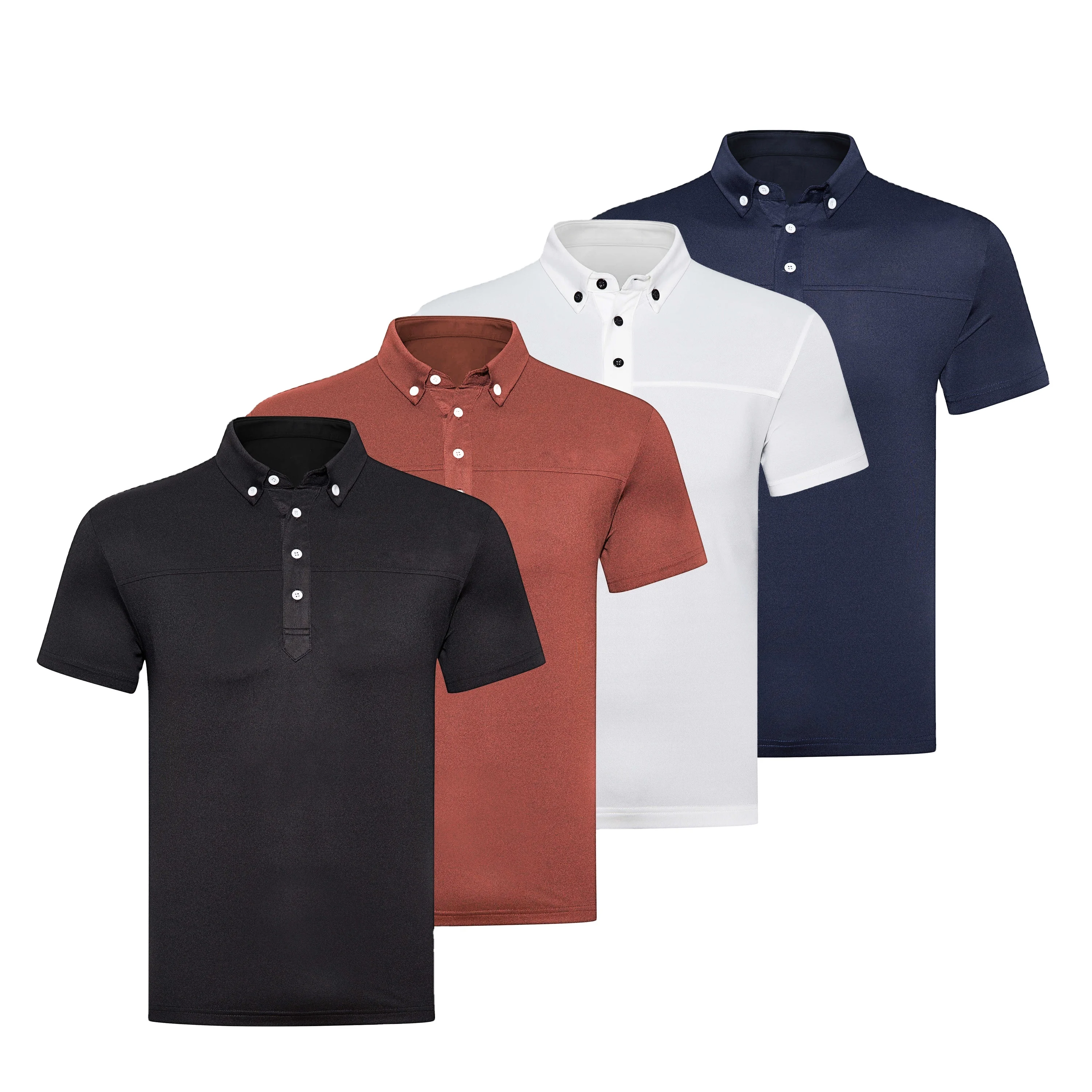 

2021 Top High Quality Polyester Spandex Fabric Embroidery Custum Logo Fit Polo Quick Dry Men golf shirt