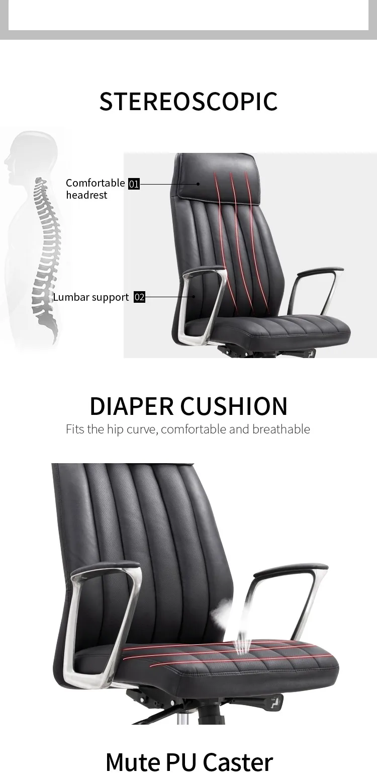 Solid Wood Design Silver Star Base Products Tilting Mechanism Office Chair