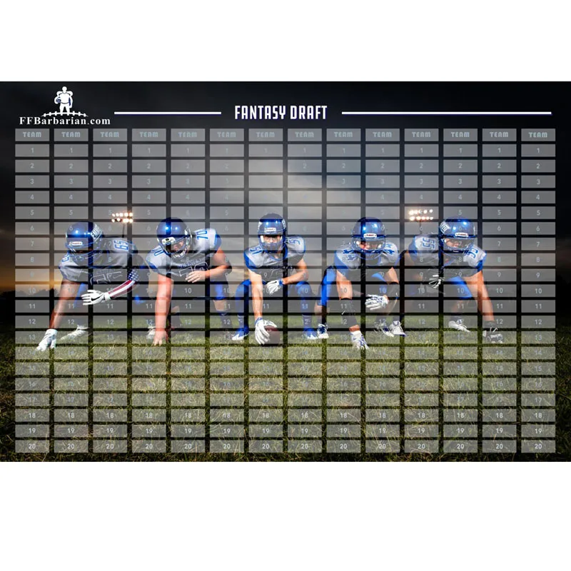 

Custom 2021 Fantasy Football Draft Board Kit with Player name stickers, Customized color