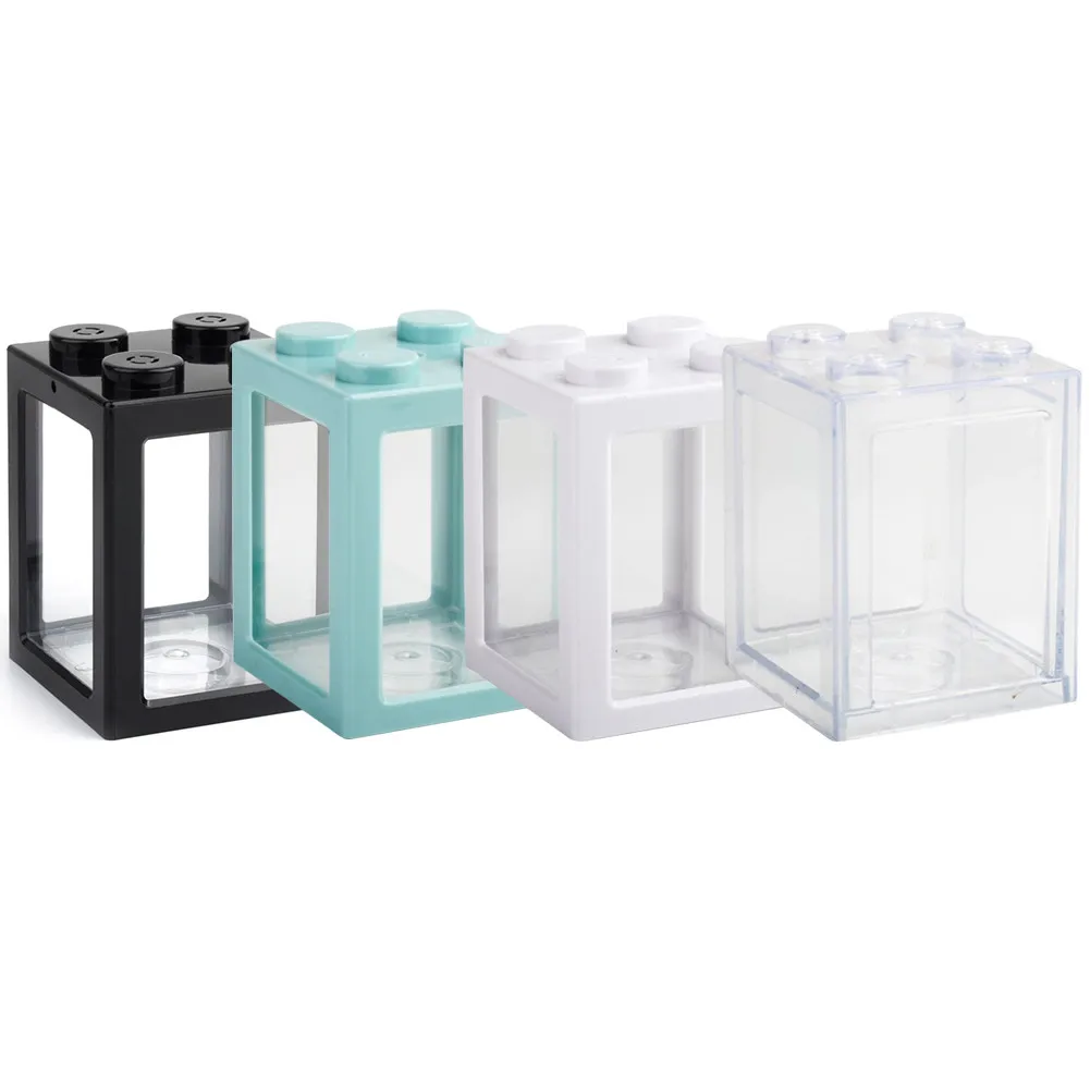 

Desktop Mini Aquarium Decorative Fish Tank Stackable Fish Tank for Office Tea Table Decor