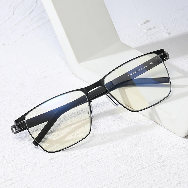 

Wholesale Business Men Eyewear Metal Optical Computer anti bluelight Eyeglasses frames Blue Light Blocking Glasses