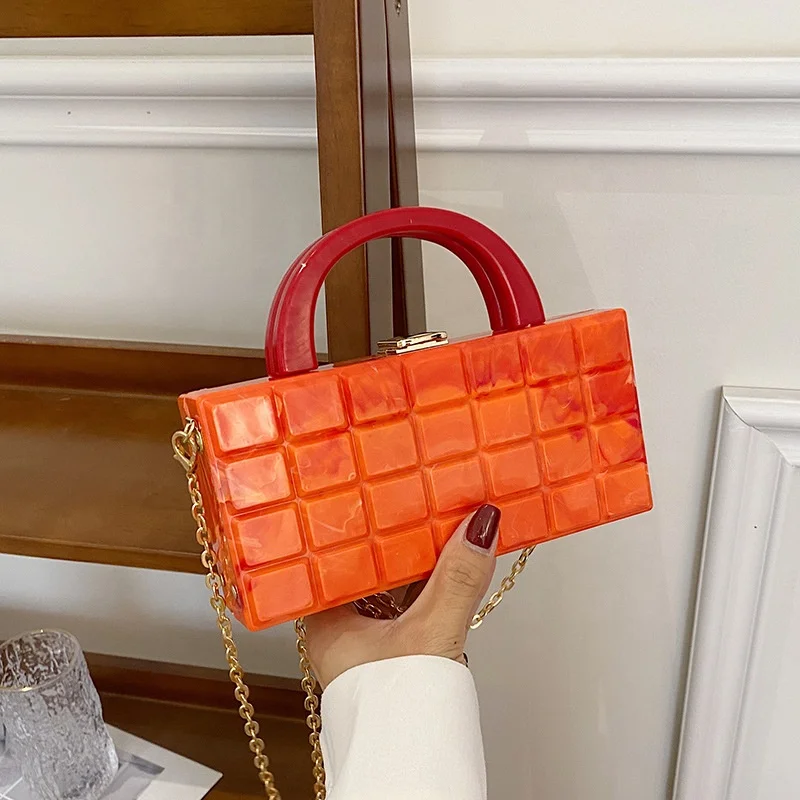 

2022 Summer Style Candy PVC Short Handle Bag Cross Chain Shoulder Bags and Purses Women Beauty Mini Matte Small jelly Handbag