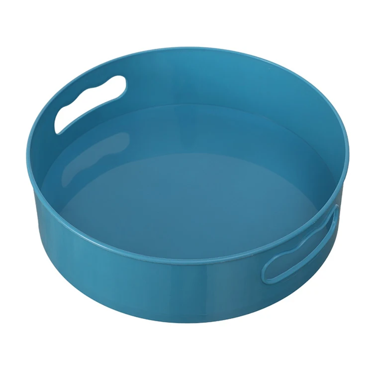 

C93 Round Rotatable Kitchen Storage Organizer Desktop Cabinet Spice Seasoning Bottle Holder Rack Kitchen Accessories Jar Shelf, White,blue