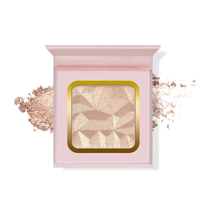 

Make Your Own Logo Waterproof Single Pressed Powder Highlighter Makeup, Pink