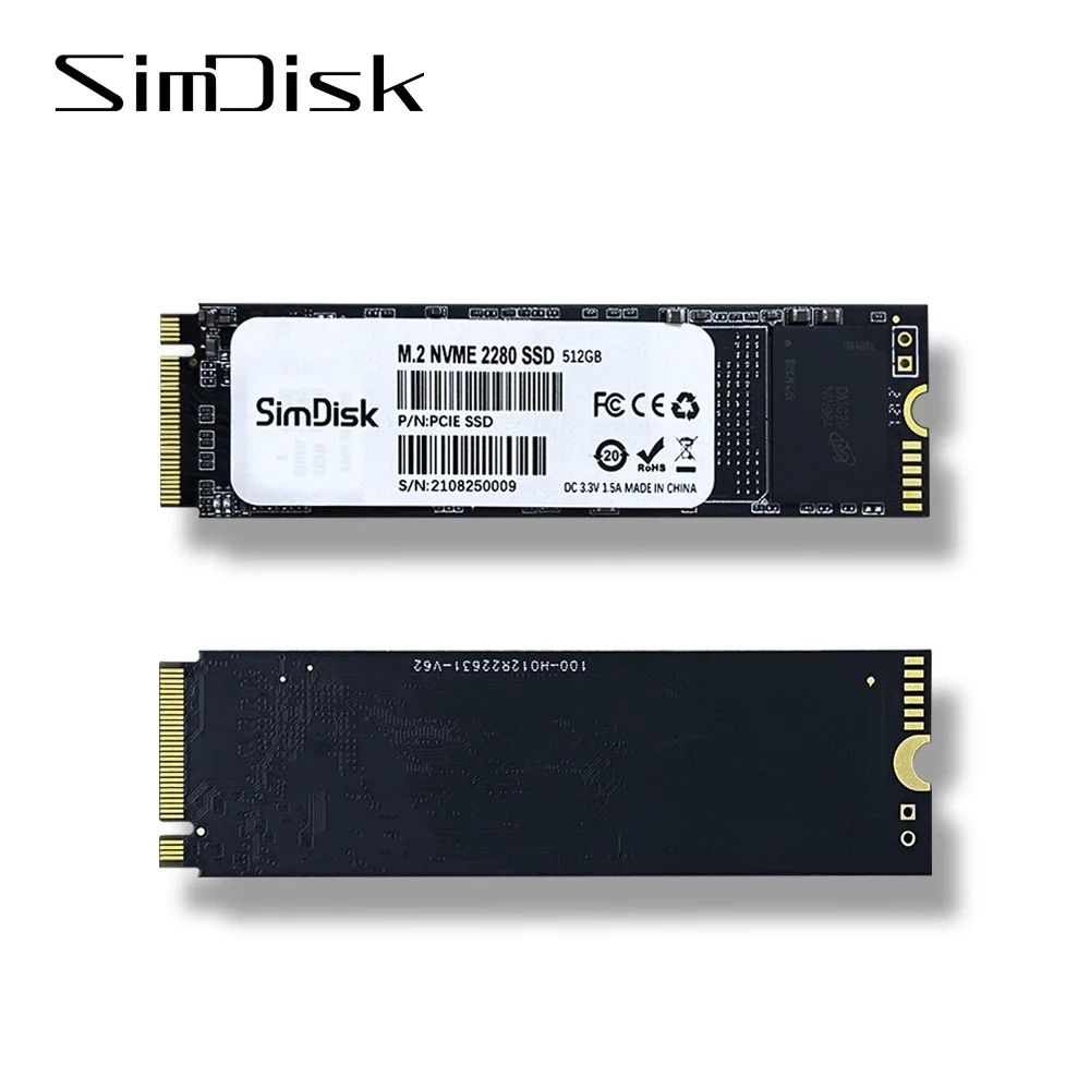 

SimDisk M.2 SSD High Speed Hard Drive Disk Pcie Gen 4.0 128GB 256GB 512GB 1TB 2TB M.2 NVME SSD for Internal Desktop and Laptop