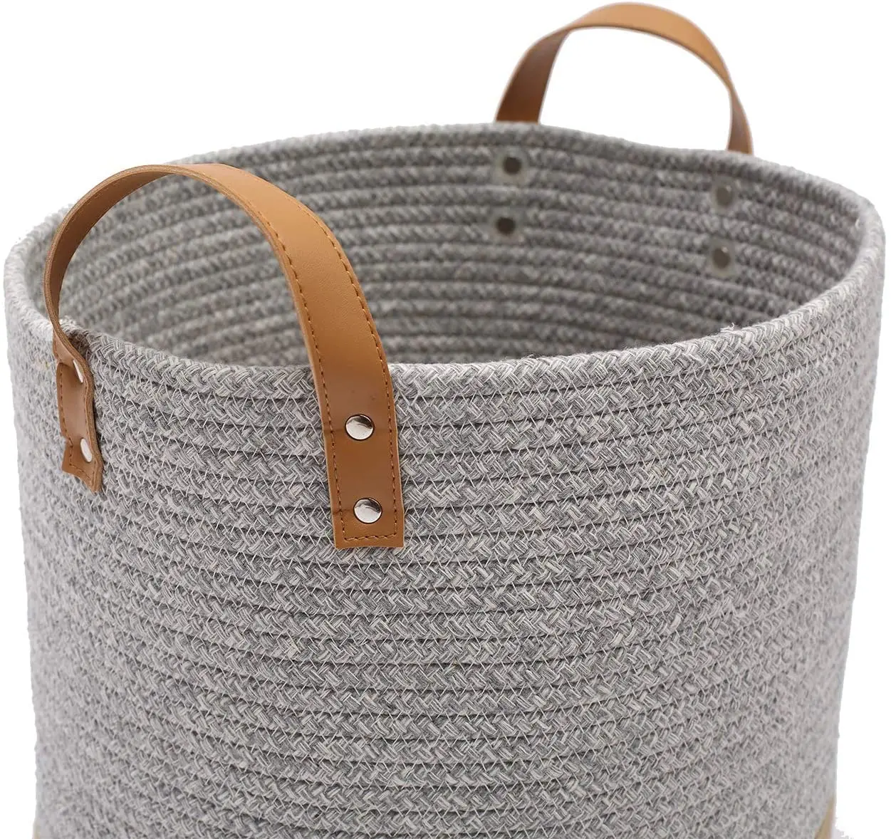 Woven Rope Storage Bins 100 Cotton Organizer Basket For Dog Toys With