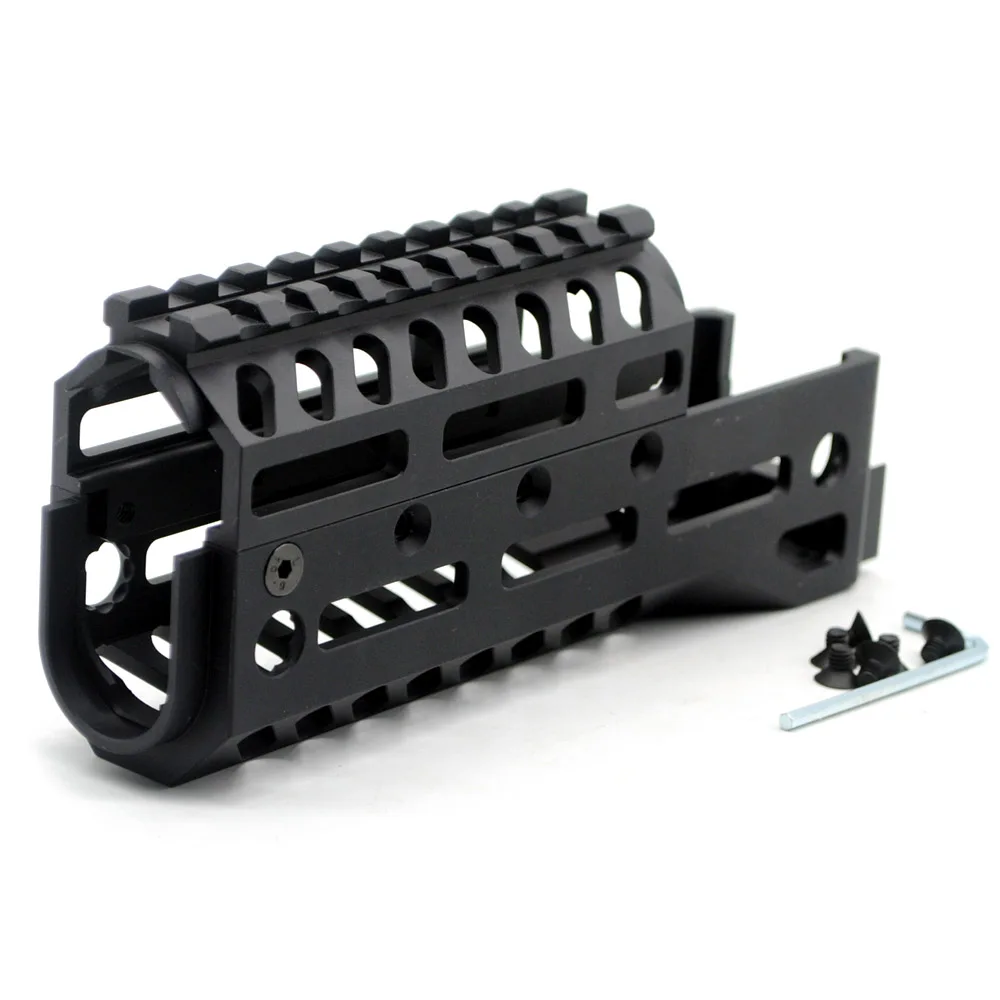 

Aplus 6.5 inch Black Two-pieces design drop-in style Universal AK M-LOK Handguard fits both RU & US AK47