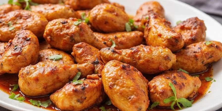Grilled tandoori chicken skewers