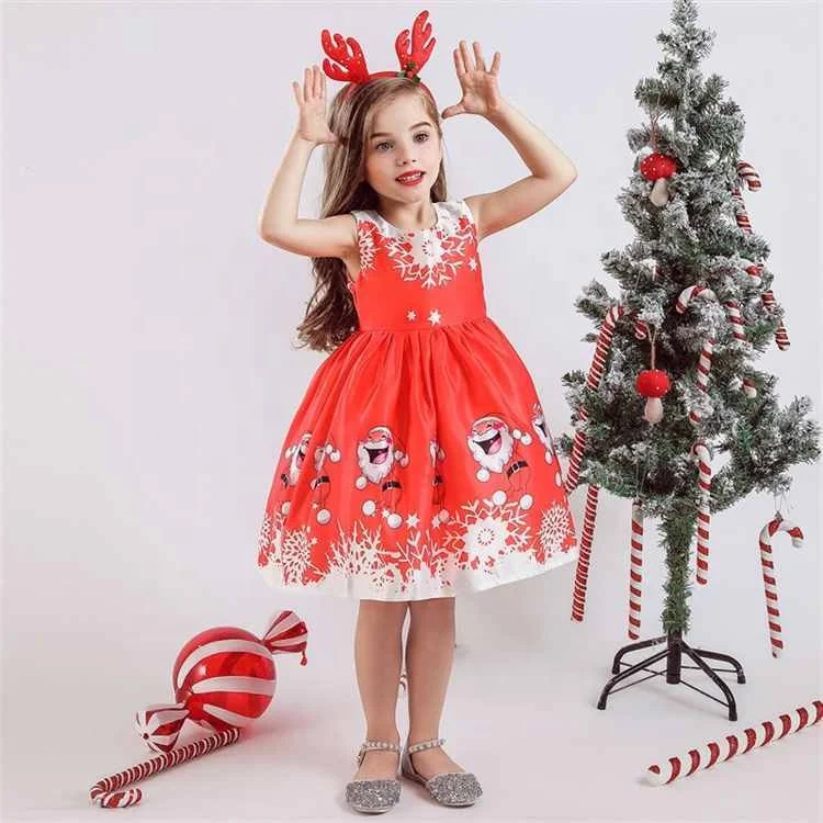 Santa Claus Princess Dress New Year Party Children Cosplay Costume Baby ...