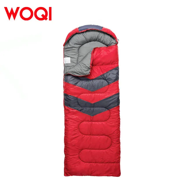 WOQI Compact ultra Lightweight Portable Waterproof Outdoor Camping Envelope Sleeping Bag with Hood