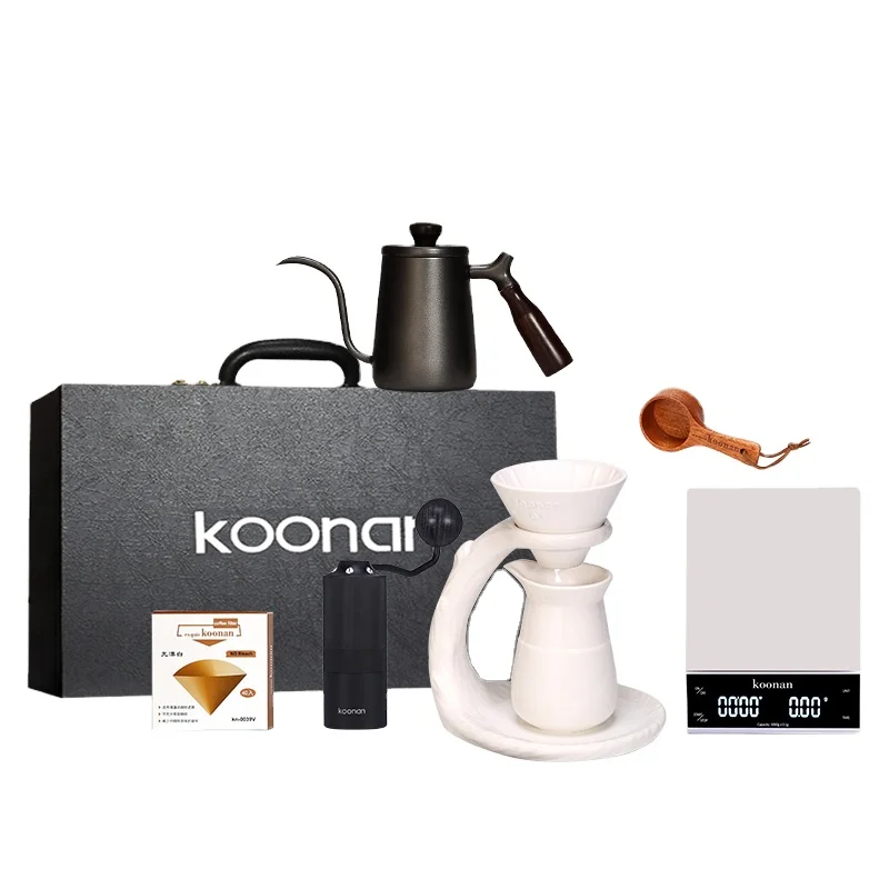 

portable coffee travel brewing server grinder coffee dripper set pour over drip v60 coffee maker gift set, Customized color