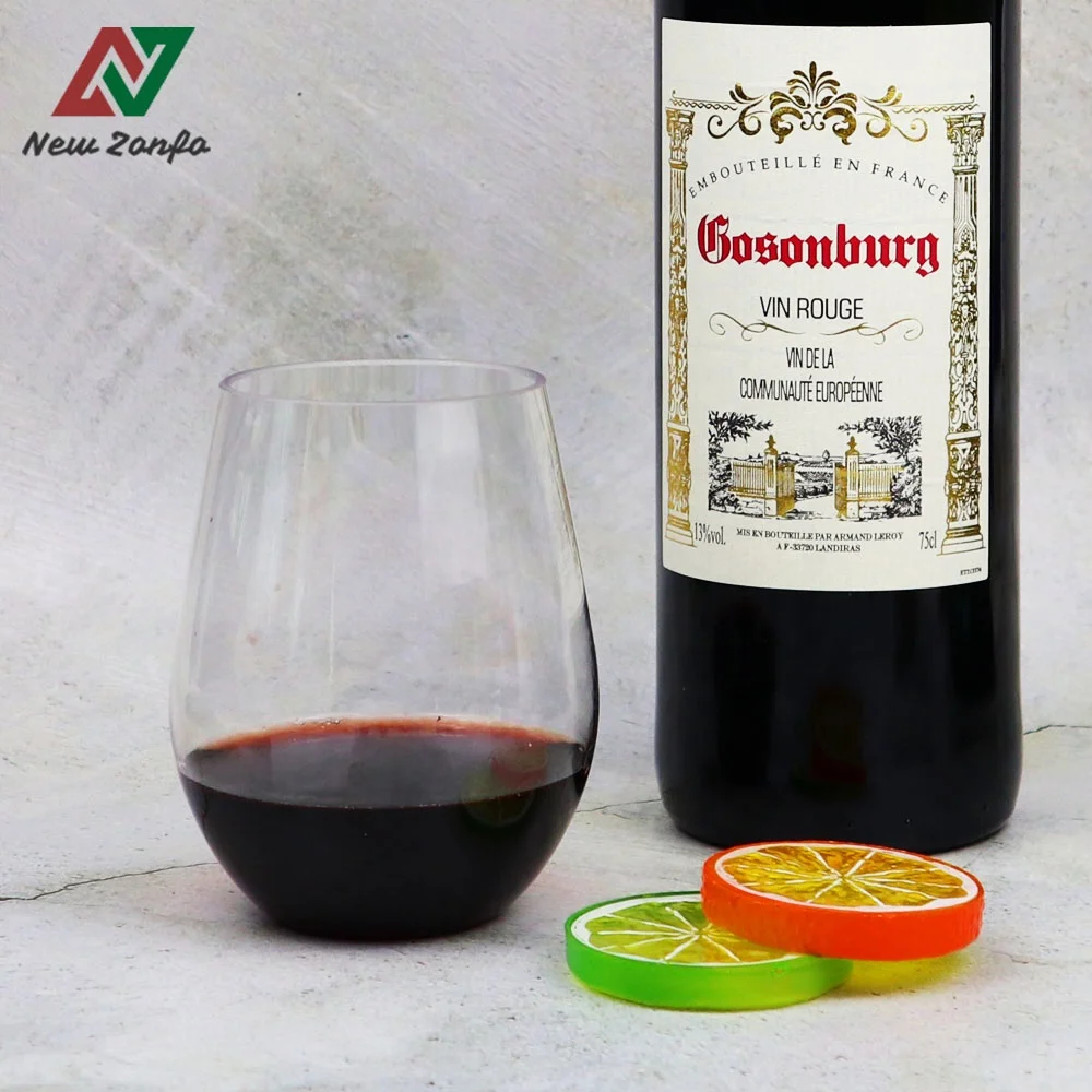 
Factory Wholesale Custom Wine glasses 100% Tritan Plastic Unbreakable Wine Glass 