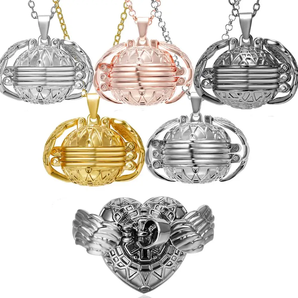 Welwish Women Necklace Jewelry 4 Photo Pendant Heart Shape Custom Photo Locket Necklace