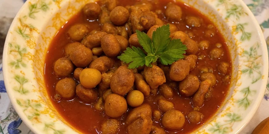 Haitian Legume ingredients spread out neatly on a wooden table.