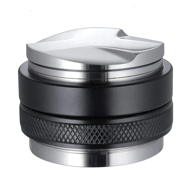 

Professional Barista Tools Coffee Distributor 53mm 58mm Dual Head Coffee Leveler For Portafilter, Black
