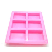 

High quality 6 cavity 3D handmade rectangular silicone Christmas cake mould