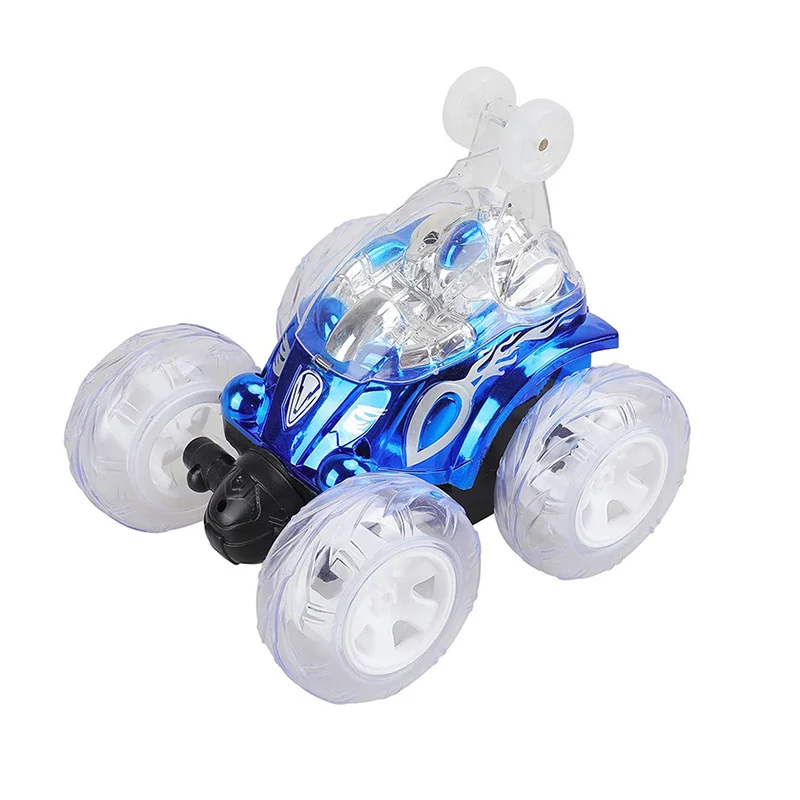 Radio Remote Control Invincible Acrobatic Stunt RC Car Vehicle with Flashing LED Light and Playful Music