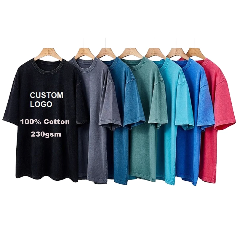 

Top Cotton Camisetas Vintage Shirts Cotton Acid Wash T-shirt Enzyme Wash Drop Shoulder Oversized Tshirt Graphic Shirt For Men, Available in multiple colors or custom your colors, eco-friendly dyes