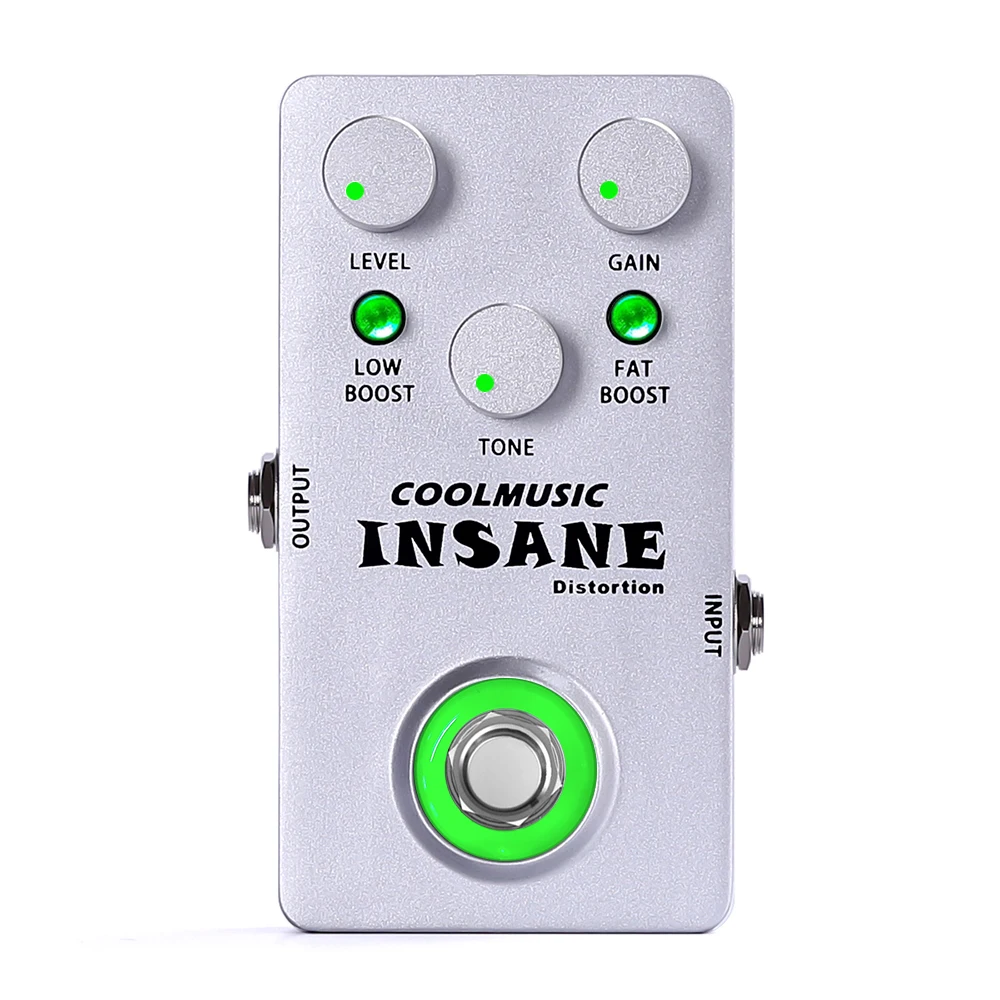 

Musical Instrument Insane Distortion Guitar Effects Pedals, Silver/customized