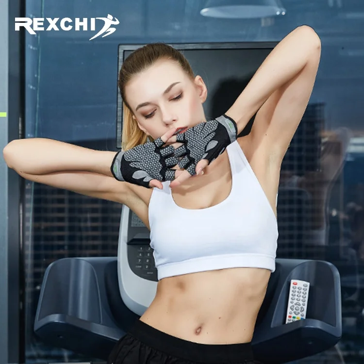 

REXCHI XG07 Anti slip Breathable Men Women Half Finger Weight Lifting Fitness Gym Sport Fitness Bodybuilding Workout Gloves, Has 4 colors