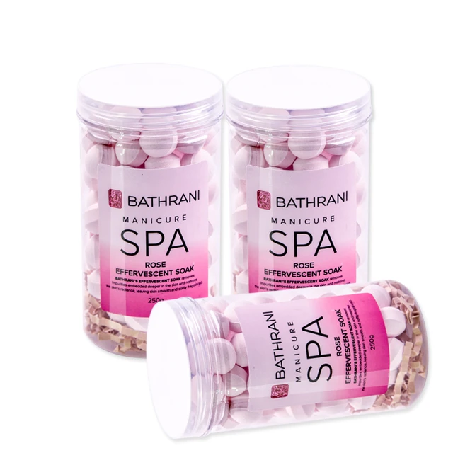 

Nail Soak or Manicure Soak Have Nail Clean Disinfection Soften Cuticle Effect BATHRANI Rose 250g French Nails Design