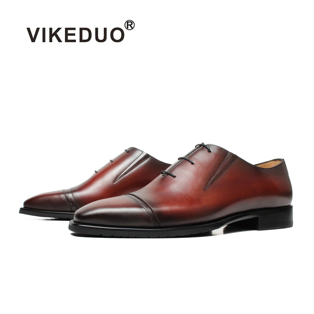 

Vikeduo Hand Made Comfortable Original Luxury Quality Italian Men Leather Shoes For Special Occasions, Brown