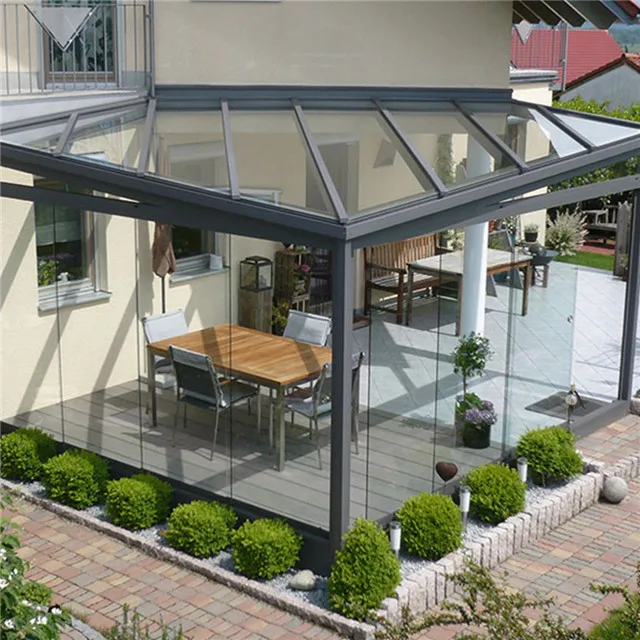 
Aluminium prefabricated tempered glass low-e solarium glass green garden house 