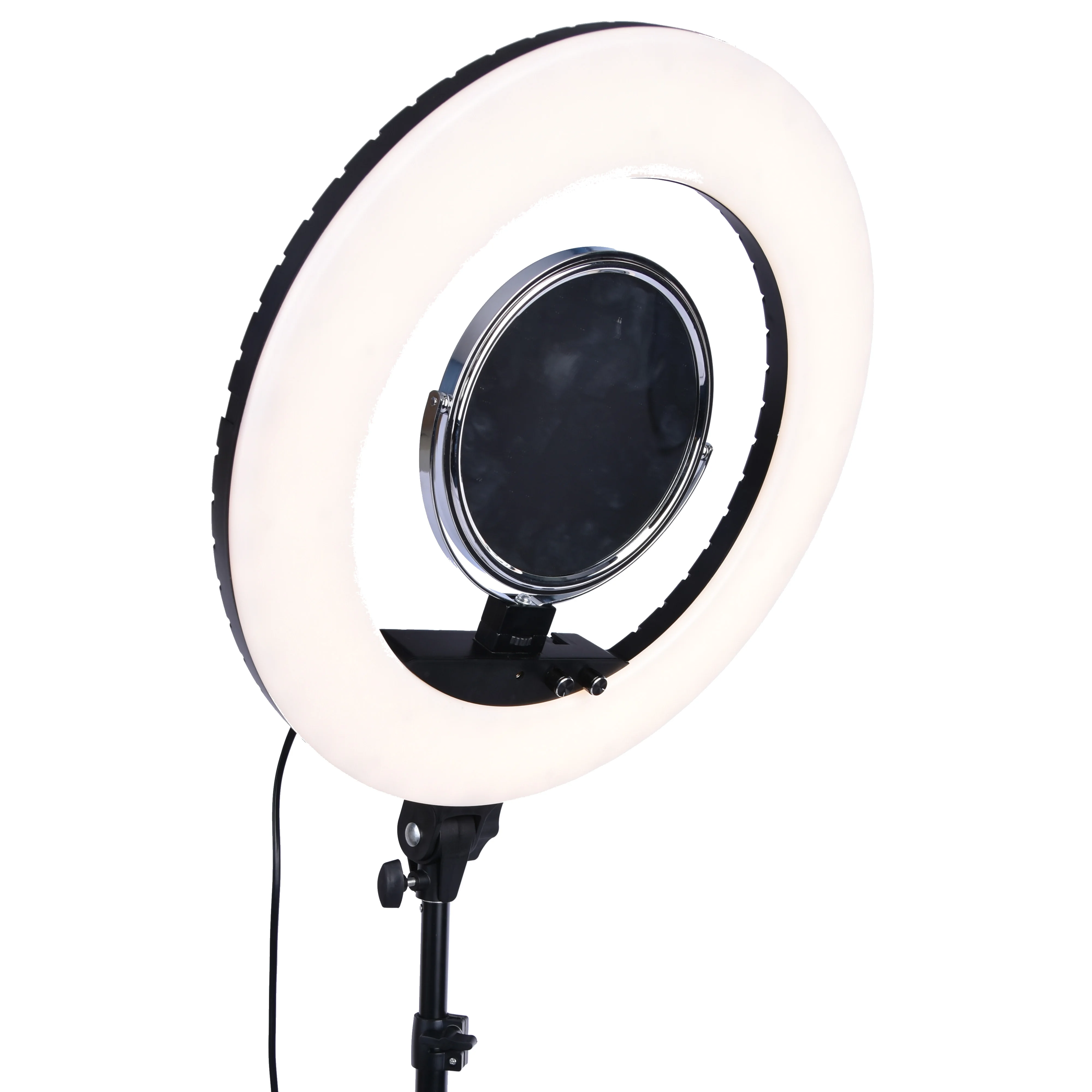 

FOSOTO LF-R480 18 inch White Pink Black led 18'' makeup TikTok Camera Video Flash round ring light with mirror & phone holder