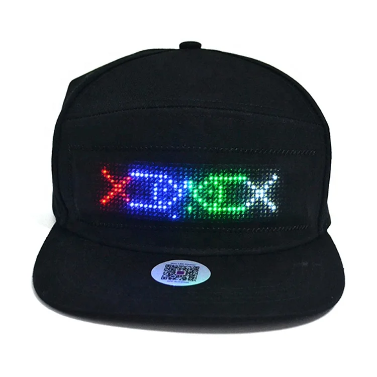 

USB Rechargeable Programmable Led Scrolling Text Message Cap Display Message Hat Led Flashing Hat
