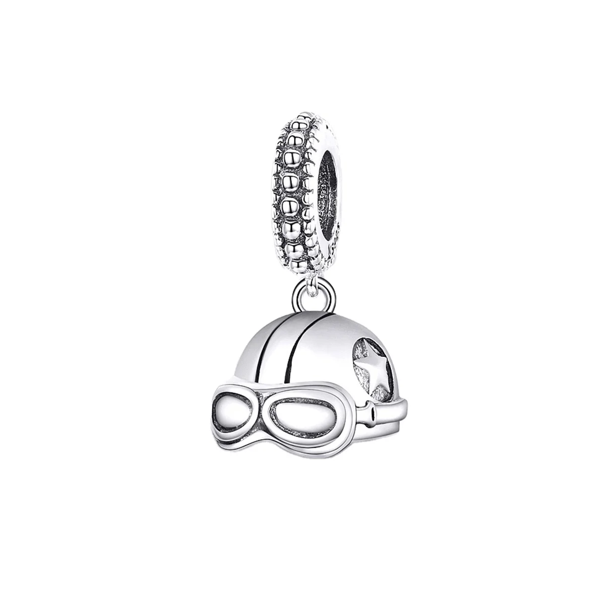 

Good Quality Genuine Retro Helmet Bangle Bracelet 925 Sterling Silver Charms For Jewelry Making