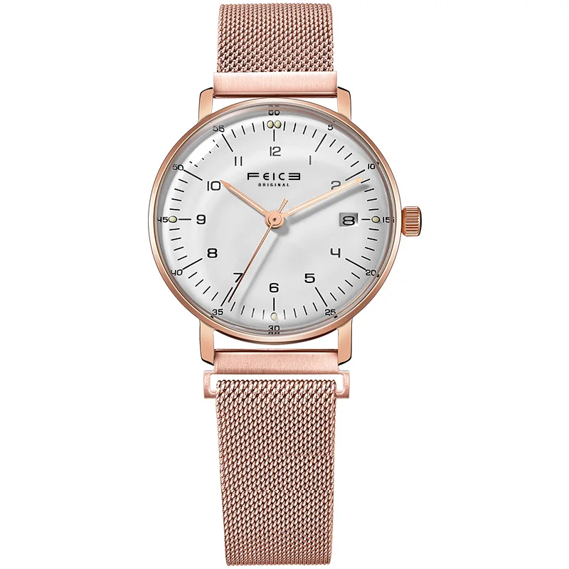 

FEICE Luxury OEM Wrist Watch Girls Metal Belt Watches Ladies Wrist Watch