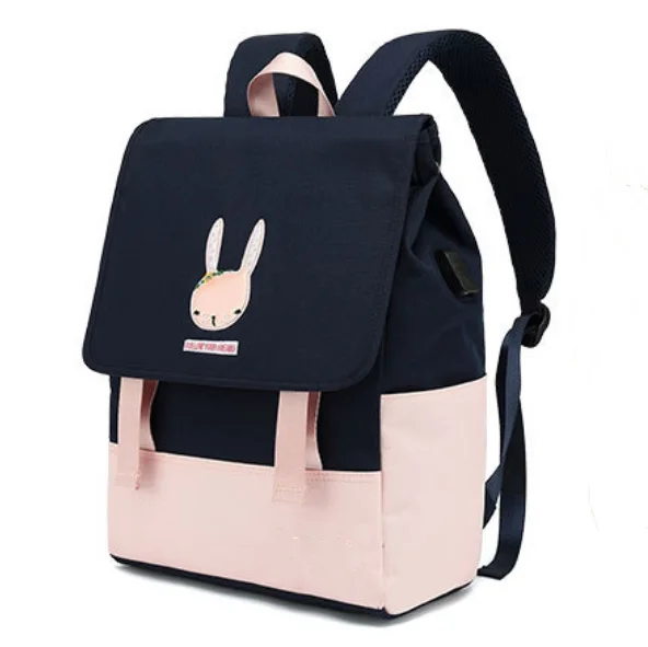 

fashion college bags for girls book bags for high school women college backpack rabbit for girls, Blue