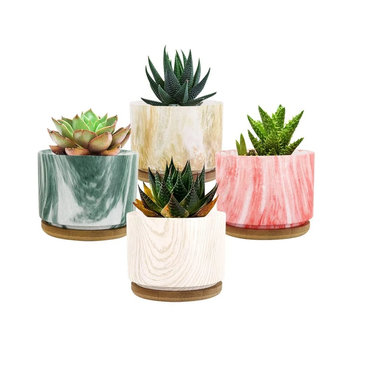 

[4-Pack] Mini Succulent Plant Pots Succulent Planter Flower Pot for Office Home