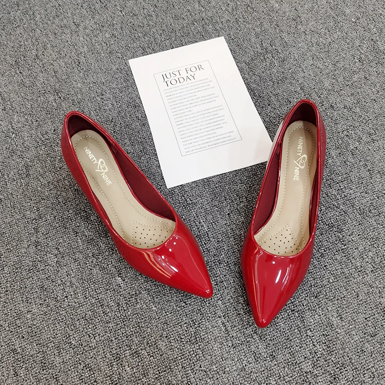 

2021 Fashionable Designer Red pointed toe Shoes Women Work Famous Brands Ladies Heels For women and ladies, Customized color