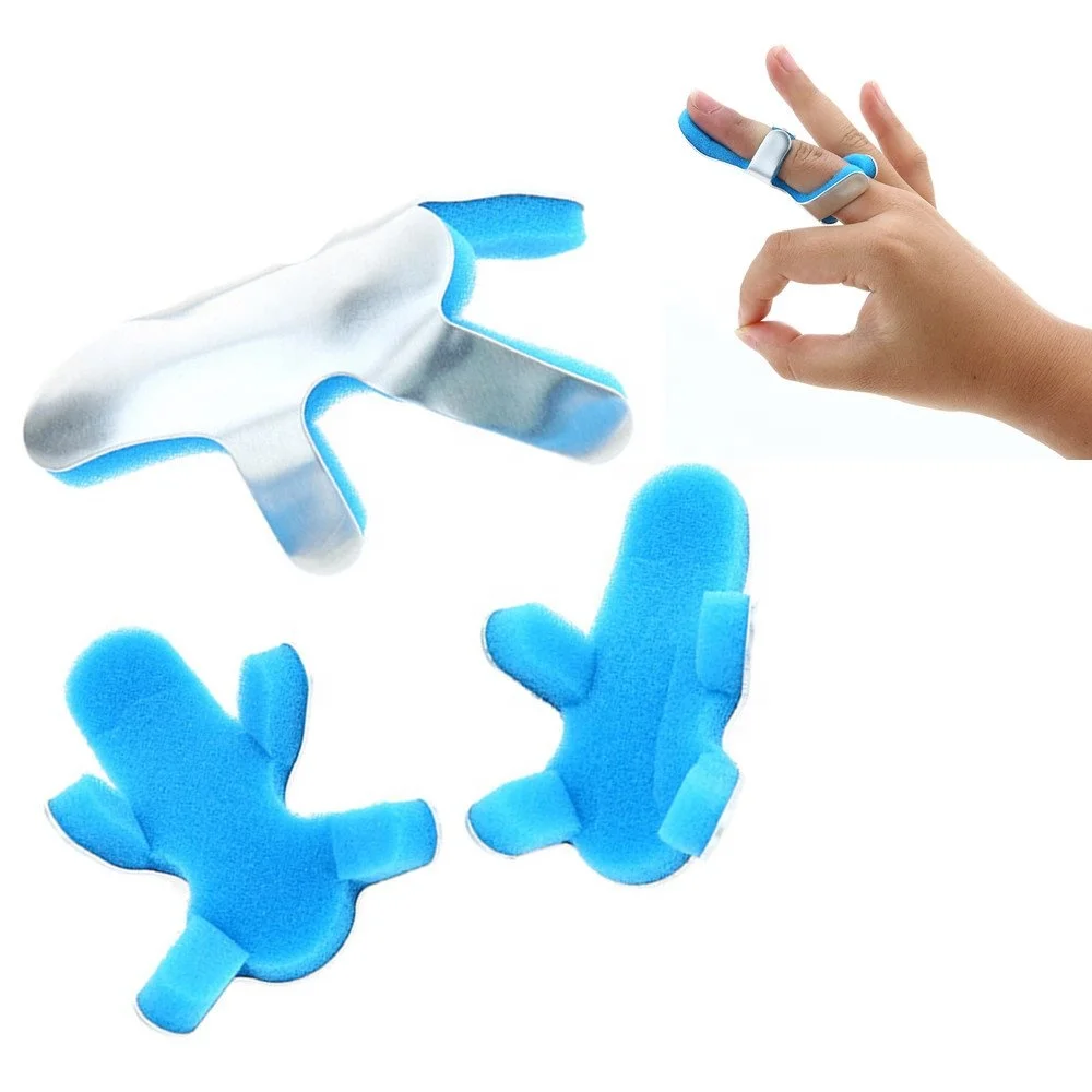 

Aluminum Finger Support Splint,Hand Metal Finger Brace,Orthopedic Finger Splints, Blue