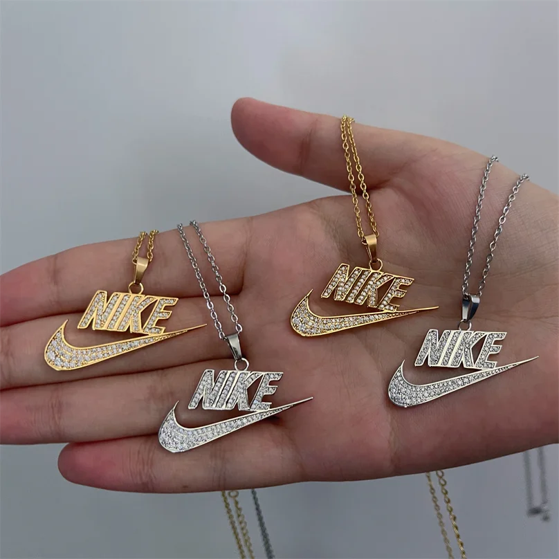 

High quality urban street style hip hop luxury zircon charm necklace famous brand man and woman jewelry necklace