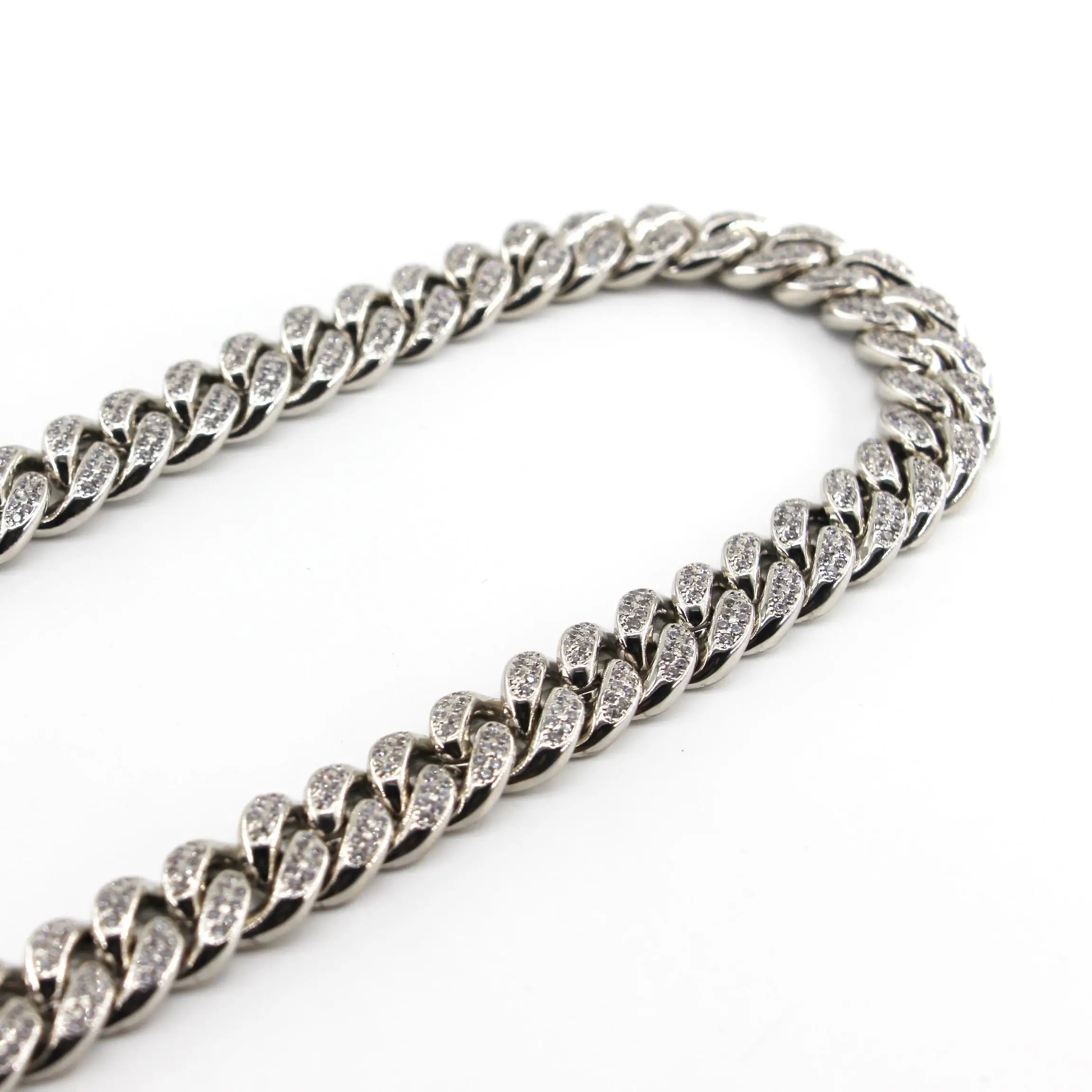 

18k miami cuban chain silver cuban link chain hip hop necklace