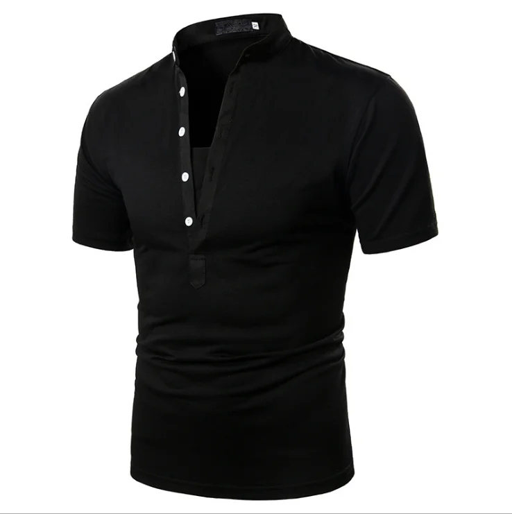 

Men T-shirt Short Sleeve Summer New Casual Men Tees V-Neck Tees Fashion POLO shirts